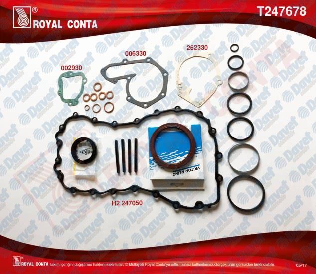 ROYAL T247678 Motor Takim Contasi Alt Skt Keceli R19-Clio-Megane-Ekspres